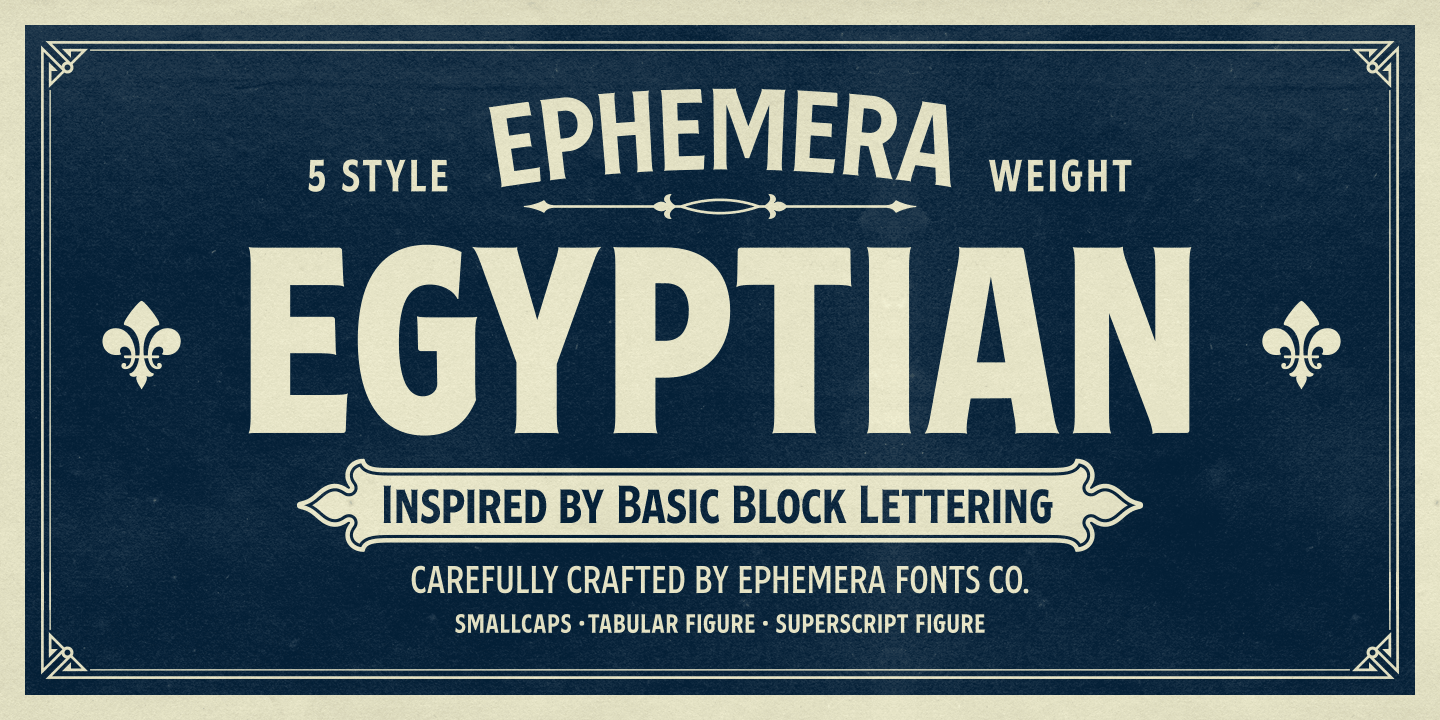 フォント Ephemera Egyptian